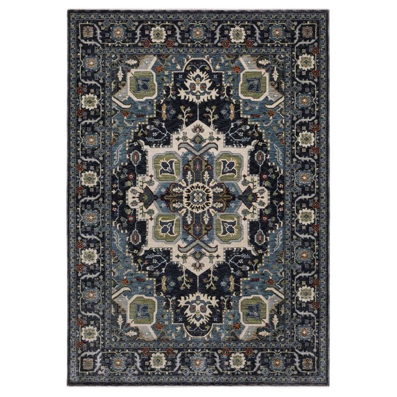 Eliana ELI09 Navy/ Blue Indoor Area Rug - 3'3" x 5'