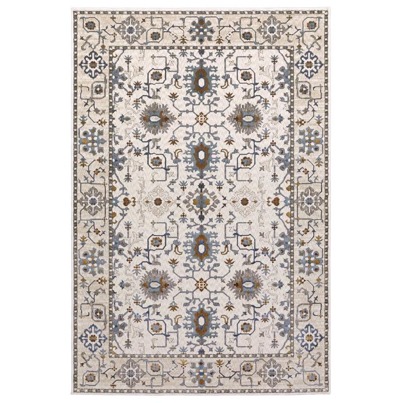 Ellington ELL10 Ivory/ Multi Indoor Area Rug - 5'3" x 7'6"