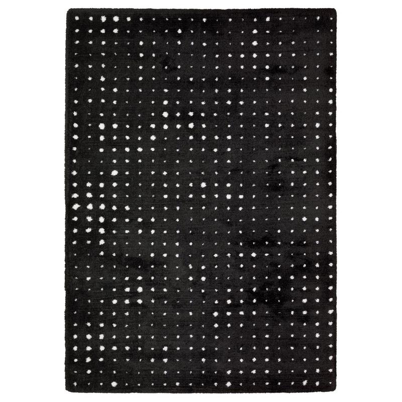 Galileo GAL04 Black/ Ivory Indoor Area Rug - 3'10" x 5'5"