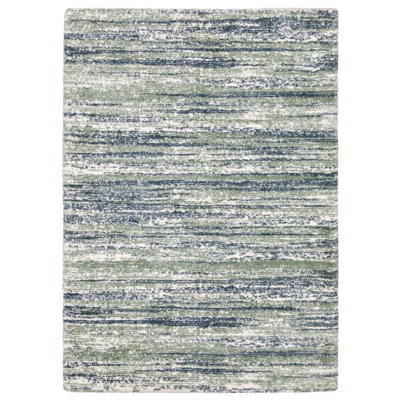 Galileo GAL06 Blue/ Green Indoor Area Rug - 3'10" x 5'5"