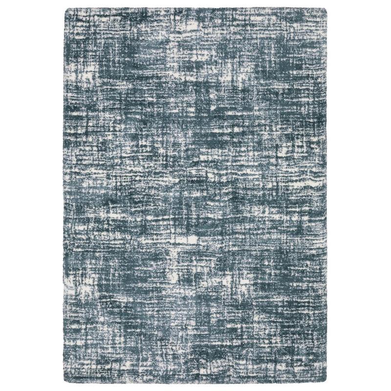 Galileo GAL08 Dark Teal/ Ivory Indoor Area Rug - 3'10" x 5'5"