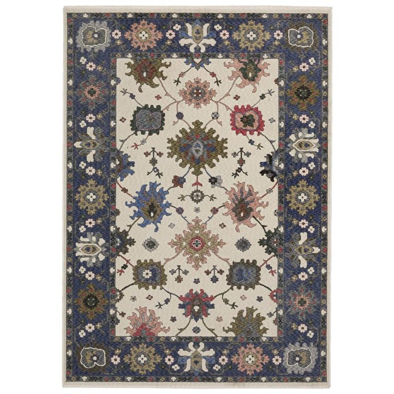 Hastings HA01E Blue/ Ivory Indoor Area Rug - 7'10" x 10'10"