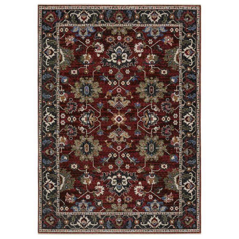 Hastings HA03V Red/ Multi Indoor Area Rug - 7'10" x 10'10"