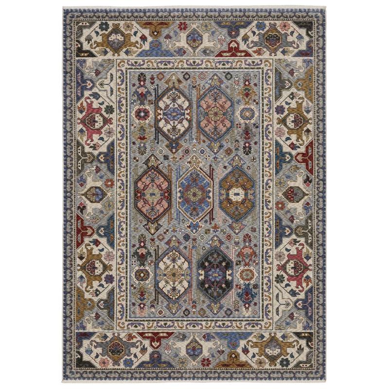 Hastings HA04E Blue/ Grey Indoor Area Rug - 7'10" x 10'10"