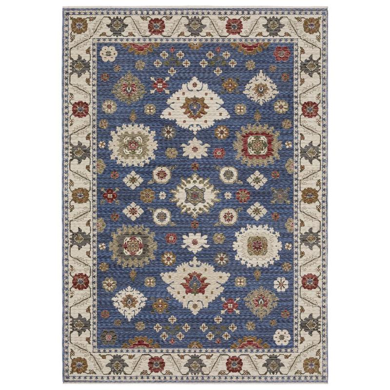 Hastings HA06Z Blue/ Ivory Indoor Area Rug - 7'10" x 10'10"