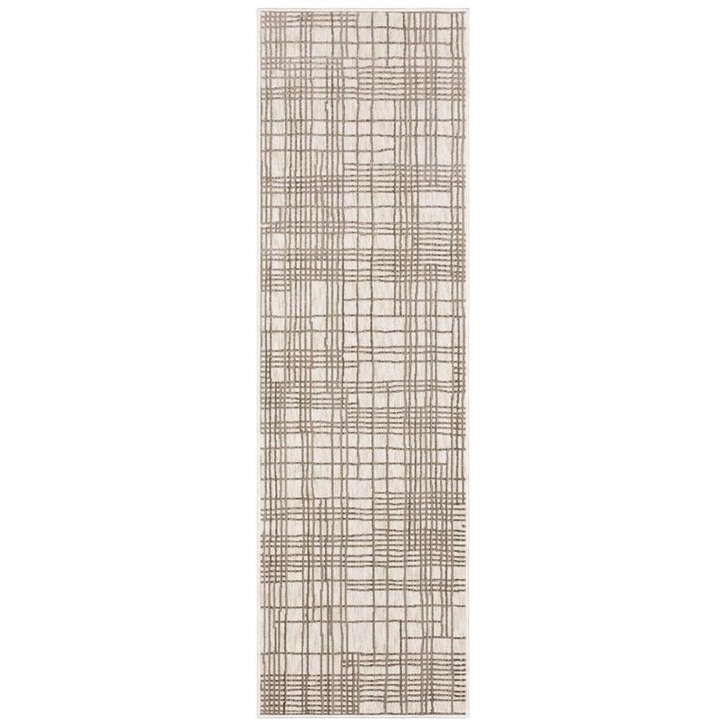 Hunter HNT01 Ivory/ Brown Indoor Area Rug