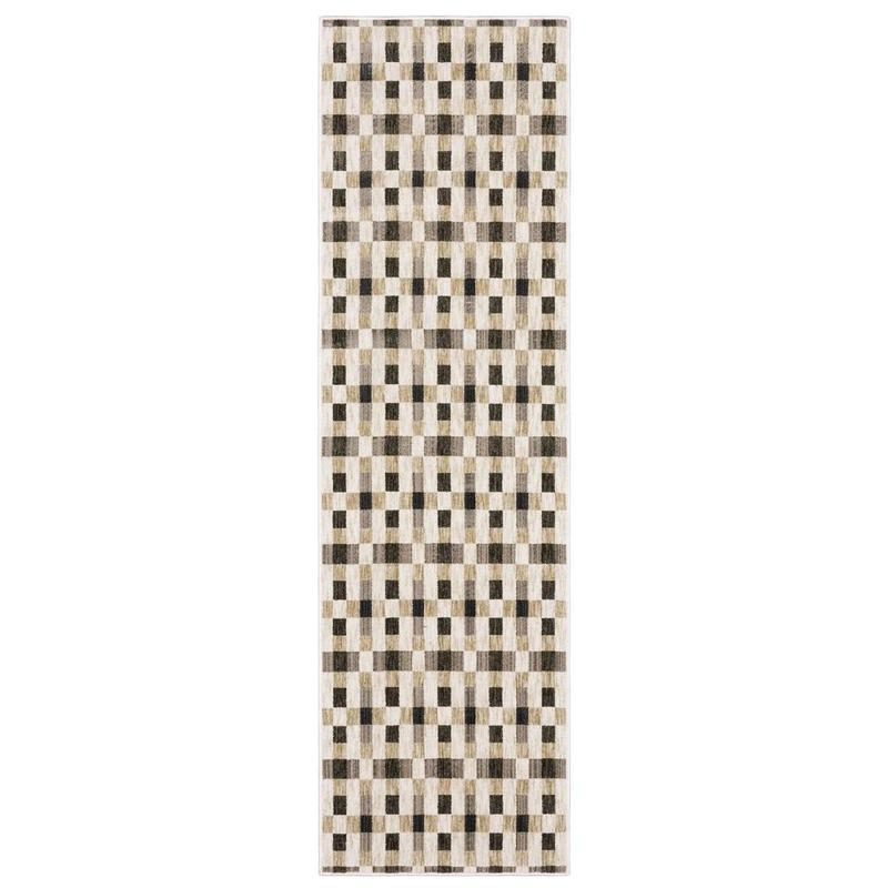 Hunter HNT05 Black/ Gold Indoor Area Rug
