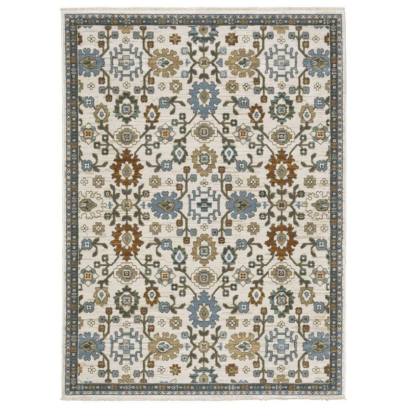 Keira KEI02 Ivory/ Multi Indoor Area Rug - 3'3" x 5'