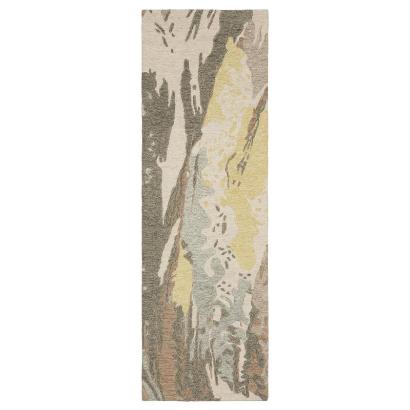 Kipton KIP02 Beige/ Yellow Indoor Area Rug - 2'6" x 8'