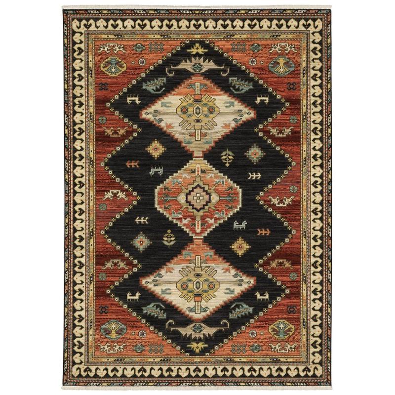 Lilihan 051K6 Charcoal/ Multi Indoor Area Rug
