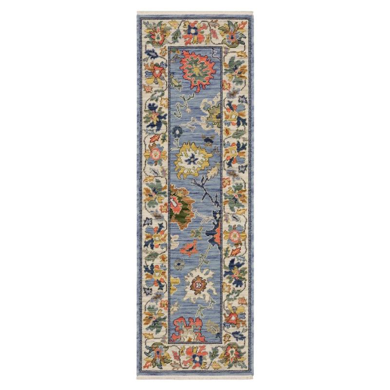 Lucca 2889A Blue/ Multi Indoor Area Rug - 2' x 6'
