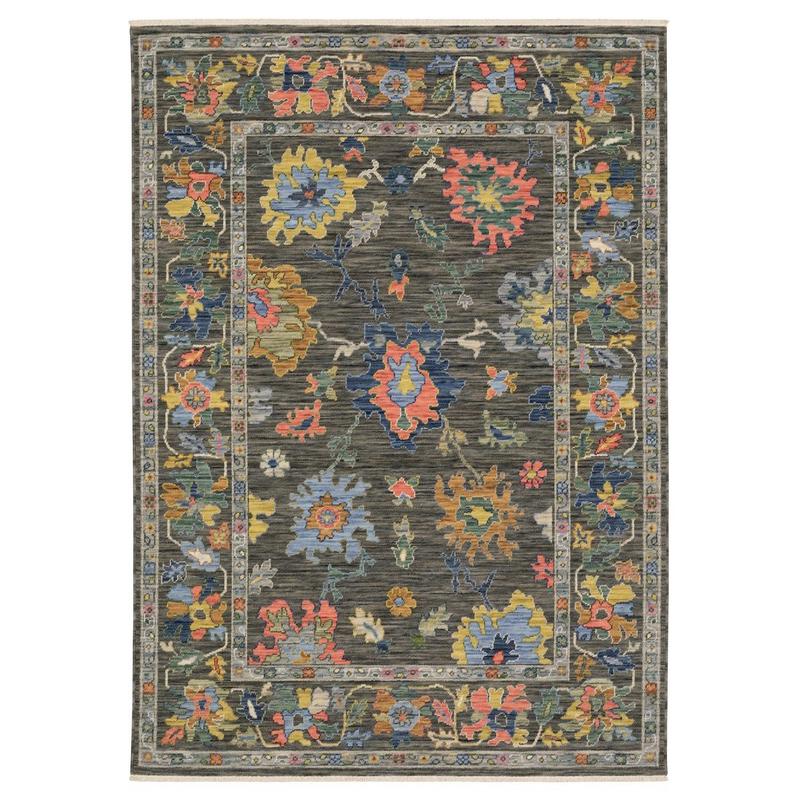 Lucca 2889E Grey/ Multi Indoor Area Rug - 2' x 3'