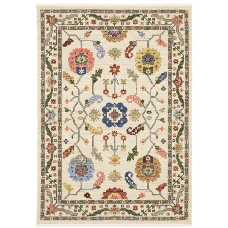Lucca 5506W Ivory/ Multi Indoor Area Rug