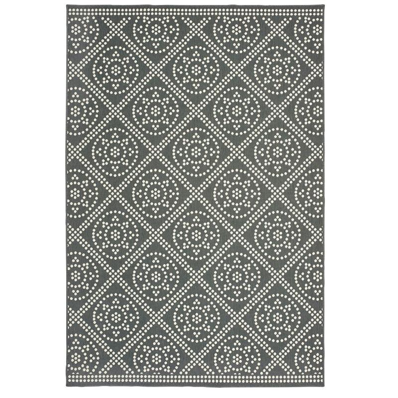 Marina 3969L Grey/ Ivory Indoor/Outdoor Area Rug