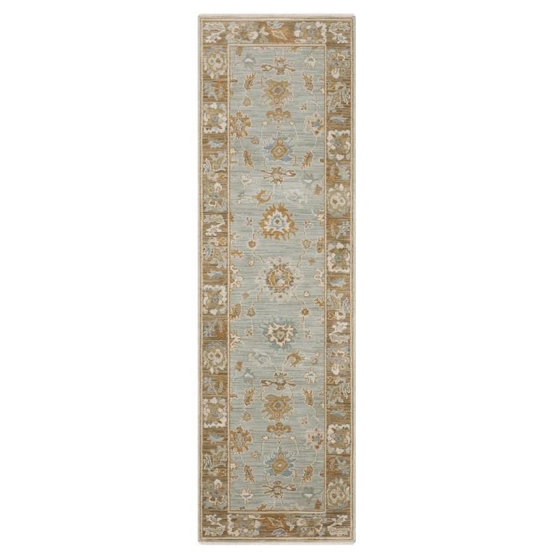 Maeve MAE06 Teal/ Rust Indoor Area Rug - 2'3" x 7'6"