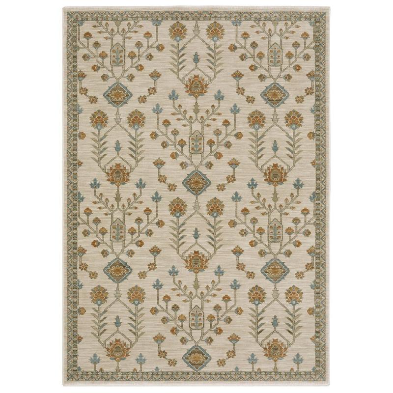 Maeve MAE07 Beige/ Rust Indoor Area Rug - 3'3" x 5'