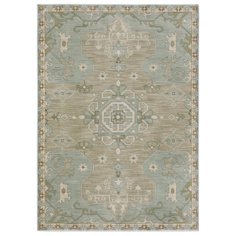 Maeve MAE12 Grey/ Blue Indoor Area Rug - 3'3" x 5'