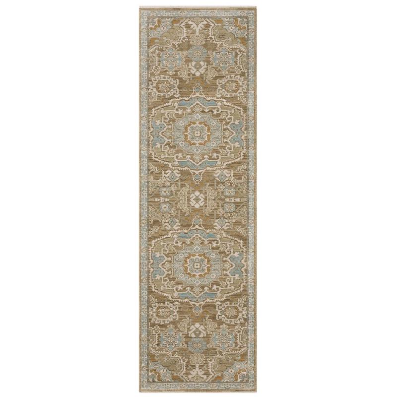 Maeve MAE13 Brown/ Teal Indoor Area Rug - 2'3" x 7'6"