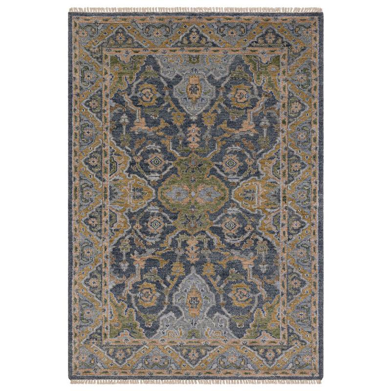Majorca MAJ03 Blue/ Green Indoor Area Rug - 6' x 9'