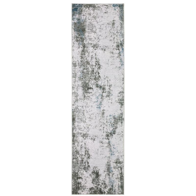 Malibu MAL02 Grey/ Blue Indoor Area Rug