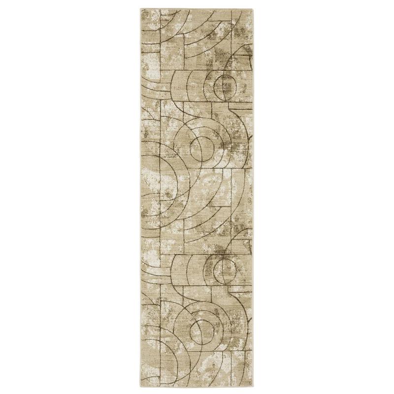 Reed RE10A Beige/ Brown Indoor Area Rug - 2'3" x 7'6"