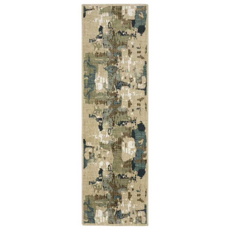 Reed RE11Q Beige/ Multi Indoor Area Rug - 2'3" x 7'6"