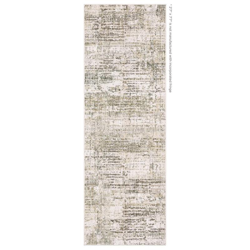 Soho SOH06 Beige/ Grey Indoor Area Rug - 2'7" x 7'7"