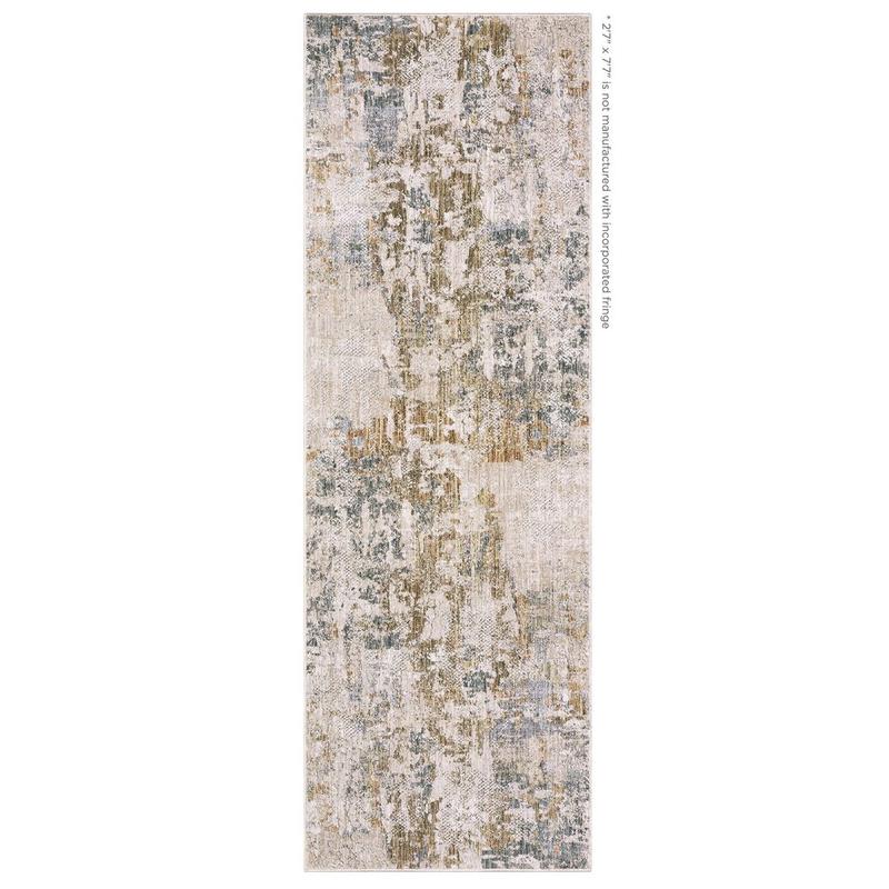 Soho SOH08 Beige/ Rust Indoor Area Rug - 2'7" x 7'7"