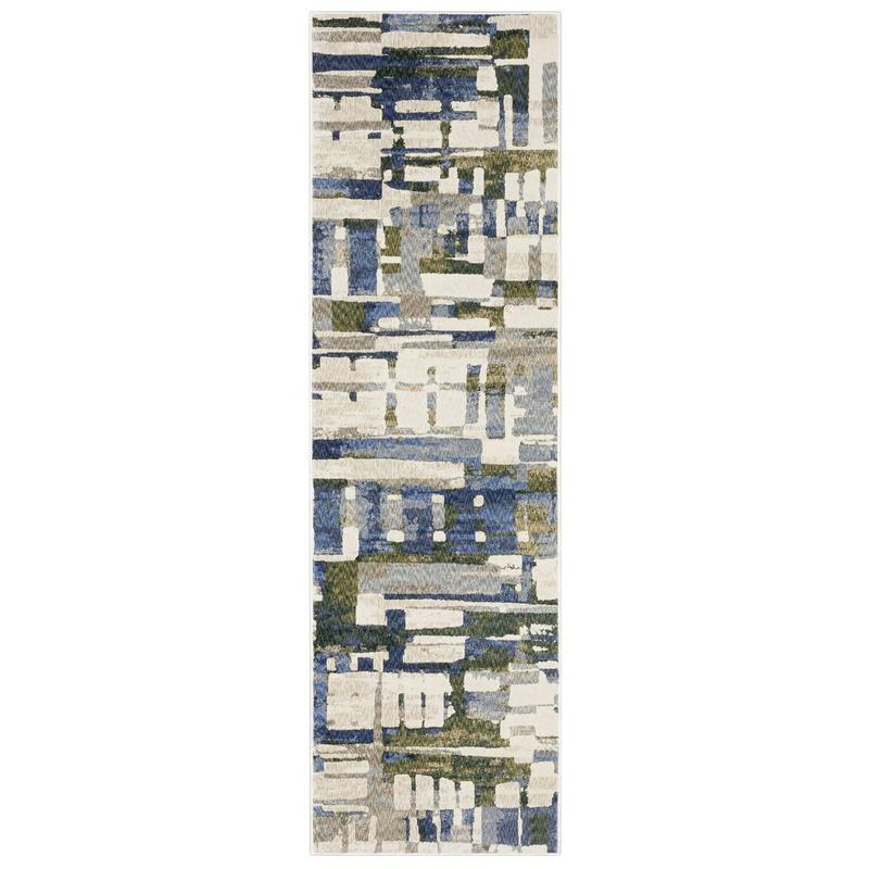 Tisdell TIS01 Blue/ Green Indoor Area Rug