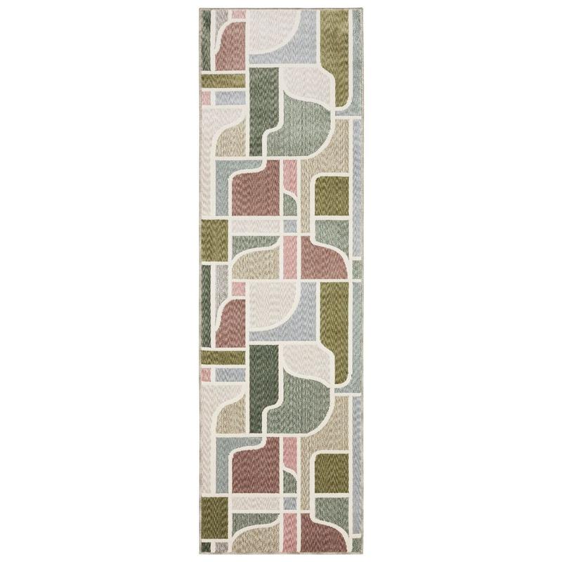 Tisdell TIS02 Green/ Multi Indoor Area Rug
