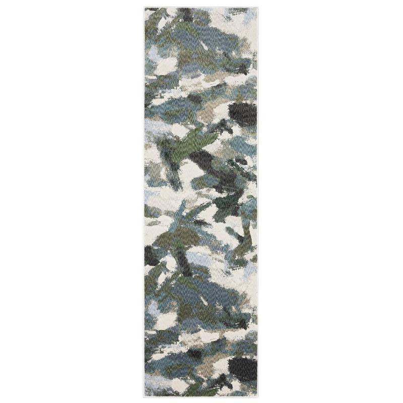 Tisdell TIS04 Blue/ Green Indoor Area Rug