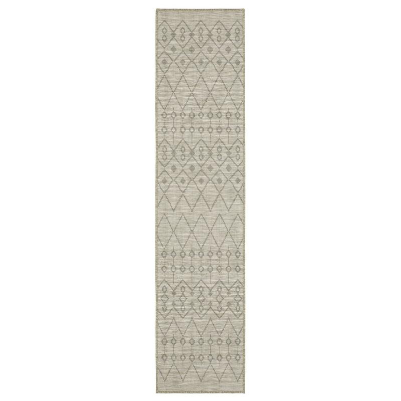 Tortuga TR04A Tan/ Black Indoor/Outdoor Area Rug - 1'10" x 7'6"